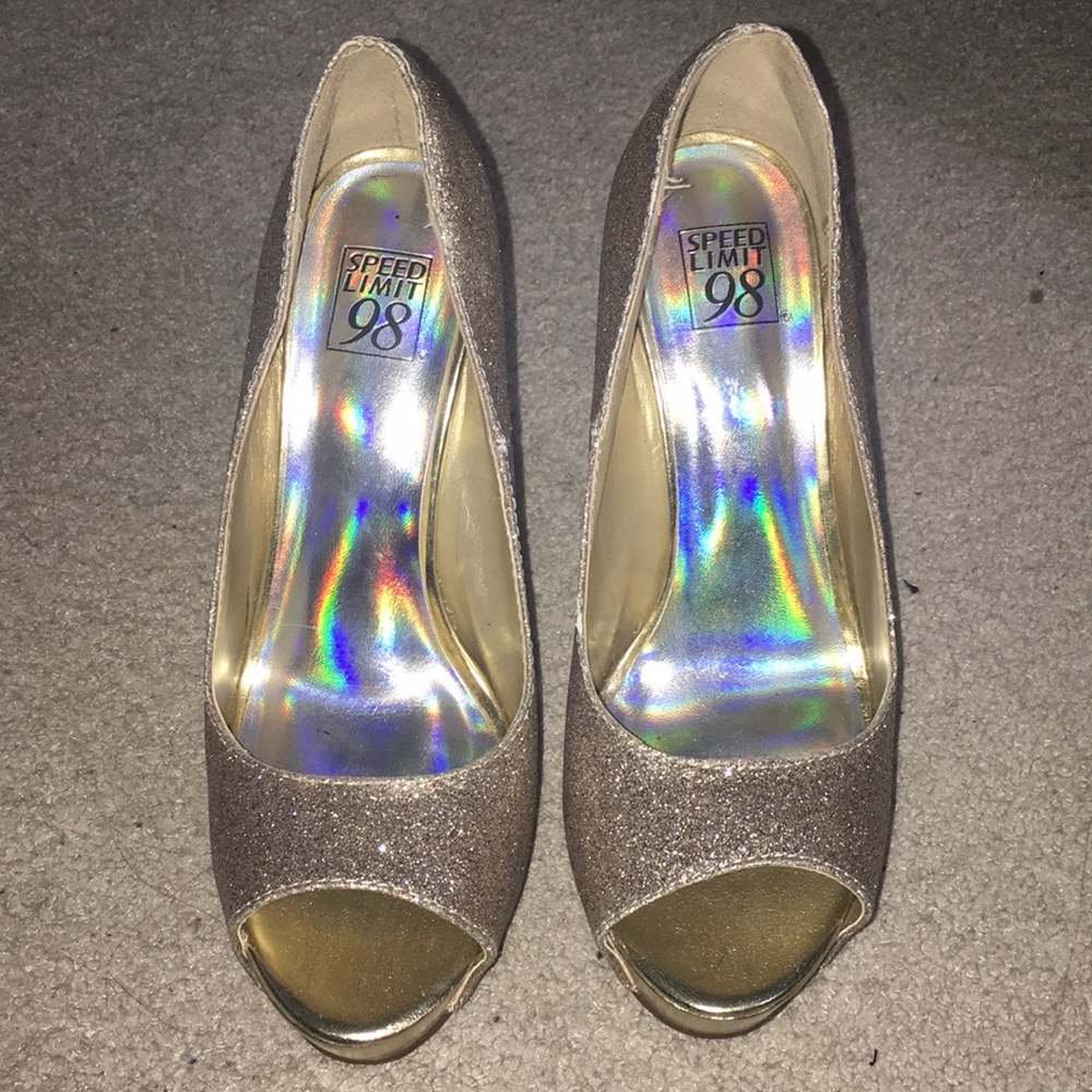 Sparkly heels.